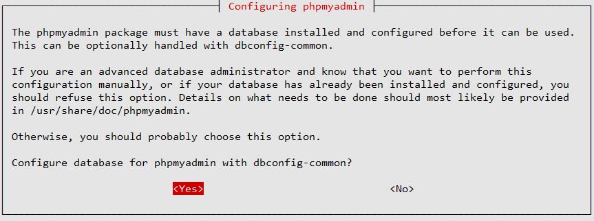 configuring phpmyadmin